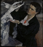 Nesterov, Mikhail Vasilyevich - Portrait of the sculptor Vera Mukhina (1889-1953)