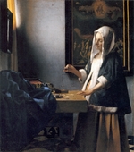 Vermeer, Jan (Johannes) - Woman Holding a Balance (Woman Weighing Pearls)