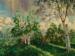 Somov, Konstantin Andreyevich - Landscape with a Rainbow