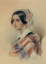 Sokolov, Pyotr Fyodorovich - Portrait of Alexandra Smirnova-Rosset (1809-1882)