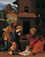 Mazzolino, Ludovico - The Nativity with the Annunciation to the Shepherds
