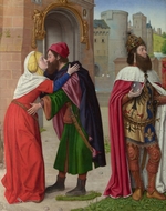 Master of Moulins, (Jean Hey) - Charlemagne, and the Meeting of Saints Joachim and Anne at the Golden Gate