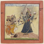 Anonymous - Goddess Bhadrakali Worshipped by the Gods (from a tantric Devi series)