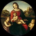 Raphael (Raffaello Sanzio da Urbino) - Mary with the Child, John the Baptist and a Holy Boy (Madonna Terranuova)