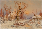 Klever, Juli Julievich (Julius) von, the Elder - Winter Landscape in the Evening Sun