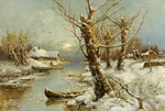 Klever, Juli Julievich (Julius) von, the Elder - Winter River Landscape