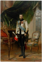 Liphart, Ernest Karlovich - Portrait of Emperor Nicholas II (1868-1918)