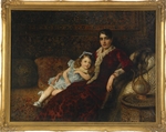 Makovsky, Konstantin Yegorovich - Interior with Mother and Daughter
