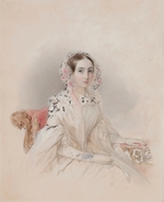 Hau (Gau), Vladimir (Woldemar) Ivanovich - Portrait of Princess Therese of Nassau-Weilburg (1815-1871)