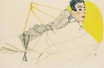 Schiele, Egon - Reclining Boy (Erich Lederer)