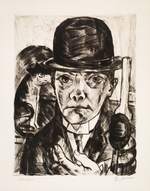 Beckmann, Max - Self-Portrait with Bowler hat
