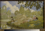 Somov, Konstantin Andreyevich - Sleeping Woman in a Park
