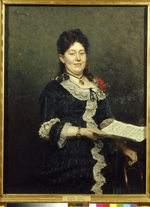 Repin, Ilya Yefimovich - Portrait of the opera singer Alexandra Molas (1845-1929)