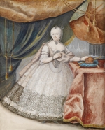Anonymous - Portrait of Empress Maria Theresia of Austria (1717-1780) in Lace Long Gown