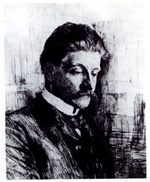 Mate (Mathé), Vasily Vasilyevich - Portrait of the painter Mikhail Aleksandrovich Vrubel (1856-1910)