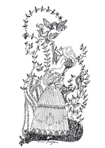 Sudeykin, Sergei Yurievich - Illustration to essay The Blue Rose by S. Makovsky