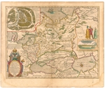 Blaeu, Willem Janszoon - Map of Russia and Moscow (From: Theatrum Orbis Terrarum...) after Fyodor Godunov