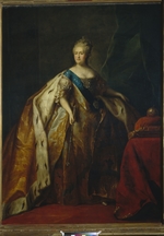 Drozhdin, Petro Semyonovich - Portrait of Empress Catherine II (1729-1796)