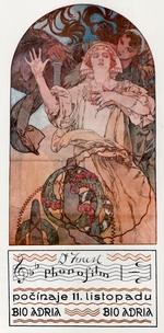 Mucha, Alfons Marie - DeForest Phonofilm. Presentation of one of the first musical sound films at the Adria in Prague