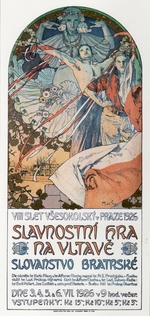 Mucha, Alfons Marie - 8th Sokol Festival in Prague (Poster)