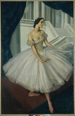 Yakovlev, Alexander Yevgenyevich - Portrait of the ballerina Anna Pavlova (1881-1931)