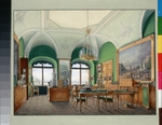 Hau, Eduard - Interiors of the Winter Palace. The Large Study of Emperor Nicholas I