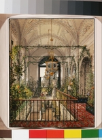 Ukhtomsky, Konstantin Andreyevich - Interiors of the Winter Palace. The Small Winter Garden in the Apartments of Alexandra Fyodorovna