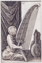 Lorck (Lorch), Melchior - Turk Playing a Harp