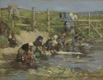 Boudin, Eugène-Louis - Laundresses by a Stream