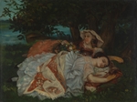 Courbet, Gustave - Young Ladies on the Bank of the Seine