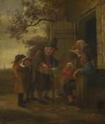 Steen, Jan Havicksz - A Pedlar selling Spectacles outside a Cottage
