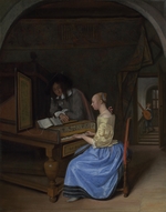 Steen, Jan Havicksz - A Young Woman playing a Harpsichord