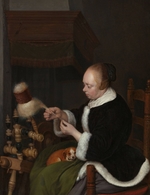 Ter Borch, Gerard, the Younger - The spinner