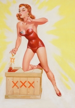 Anonymous - Pin-Up Lighting a Fuse