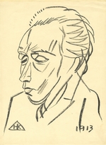 Kulbin, Nikolai Ivanovich - Portrait of the Poet Velimir Khlebnikov (1885-1922)