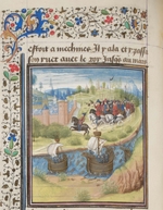 Anonymous - English king Richard I Lionheart conquered the island of Cyprus in 1191. Miniature from the Historia by William of Tyre