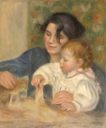 Renoir, Pierre Auguste - Gabrielle Renard and infant son, Jean