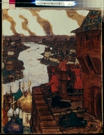 Vasnetsov, Appolinari Mikhaylovich - Tatars are coming! End of XIVth century