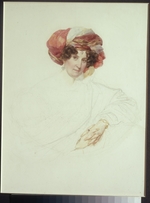 Briullov, Karl Pavlovich - Woman in Turban. Portrait of Countess Maria Grigoryevna Razumovskaya (1772-1865), née Vyazemskaya