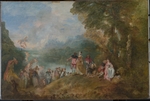 Watteau, Jean Antoine - Pilgrimage to Cythera (Embarkation for Cythera)