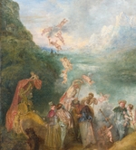 Watteau, Jean Antoine - Pilgrimage to Cythera (Embarkation for Cythera) Detal: Putti