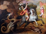 Stradanus (Straet, van der), Johannes - Saint George and the Dragon