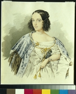 Alexeyev, I. - Portrait of the actress Varvara Asenkova (1817-1841)
