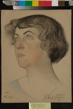 Andreev, Nikolai Andreevich - Portrait of Alexandra Mikhailovna Kollontai (1872-1952)