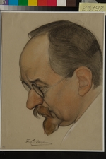 Andreev, Nikolai Andreevich - Portrait of Georgy Vasilyevich Chicherin (1872-1936)