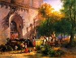 Gauermann, Friedrich August Matthias - At the Monastery Fountain