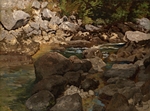 Schuch, Carl - Mountain Stream with Boulders