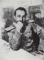 Repin, Ilya Yefimovich - Portrait of the author Alexander Vladimirovich Zhirkevich (1857-1927)
