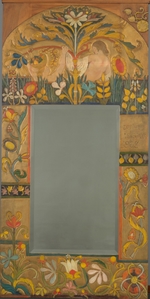 Bernard, Émile - Mirror frame decorated with plants, flowers and two women figures