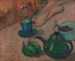 Bernard, Émile - Still life with teapot, cup and fruit